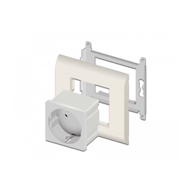 Delock Easy 45 Schutzkontakt-Steckdose 45 x 45 mm 10 Stück