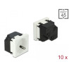 Delock Easy 45 Schutzkontakt-Steckdose 45°-Anordnung 45 x 45 mm 10 Stück