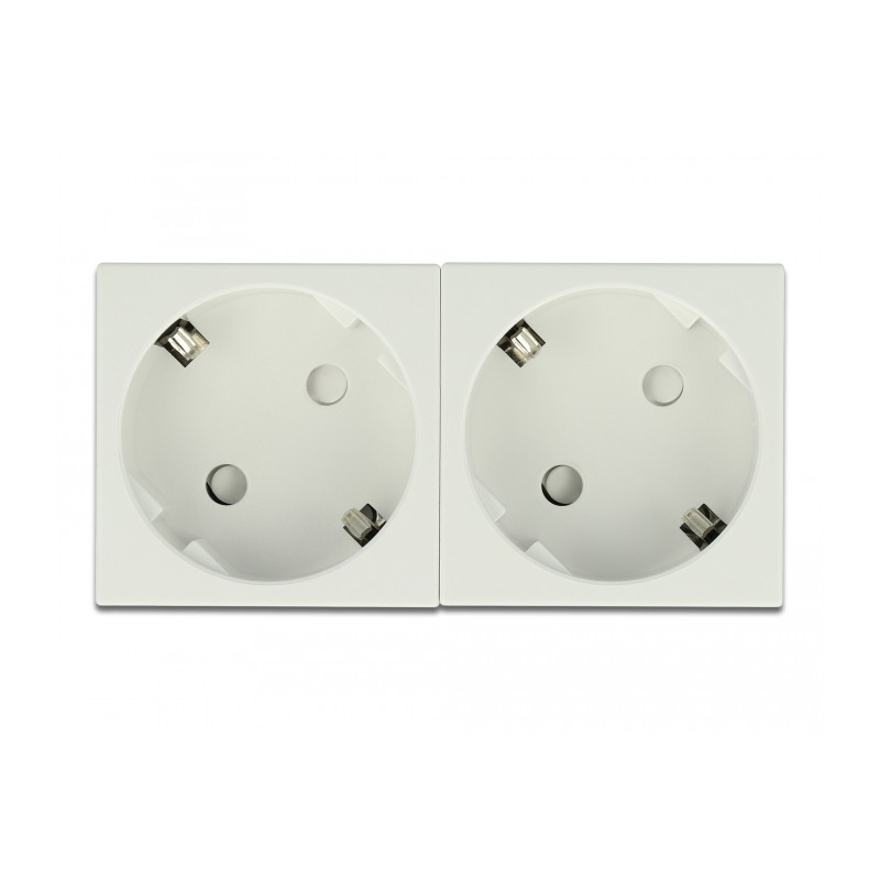 Delock Easy 45 Schutzkontakt-Steckdose 2-fach 45°-Anordnung 45 x 45 mm 5 Stück