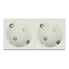 Delock Easy 45 Schutzkontakt-Steckdose 2-fach 45°-Anordnung 45 x 45 mm 5 Stück