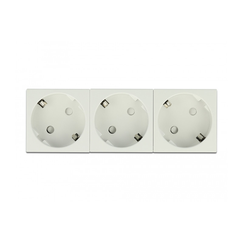 Delock Easy 45 Schutzkontakt-Steckdose 3-fach 45°-Anordnung 45 x 45 mm 5 Stück