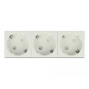 Delock Easy 45 Schutzkontakt-Steckdose 3-fach 45°-Anordnung 45 x 45 mm 5 Stück