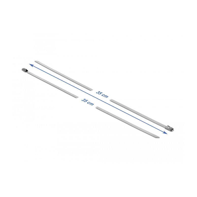 Delock Edelstahlkabelbinder L 350 x B 4,6 mm 20 Stück