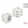 Delock Easy 45 Schutzkontakt-Steckdose 45°-Anordnung erweiterbar 45 x 45 mm 10 Stück