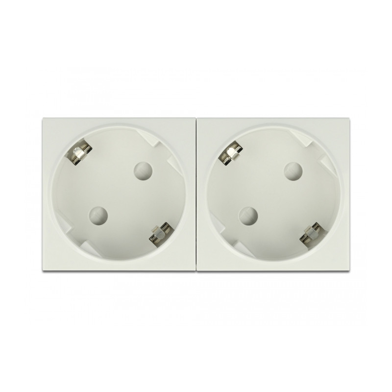 Delock Easy 45 Schutzkontakt-Steckdose 45°-Anordnung 2-fach erweiterbar 45 x 45 mm 5 Stück