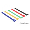 Delock Klett-Kabelbinder farbig L 200 x B 12 mm 10 Stück