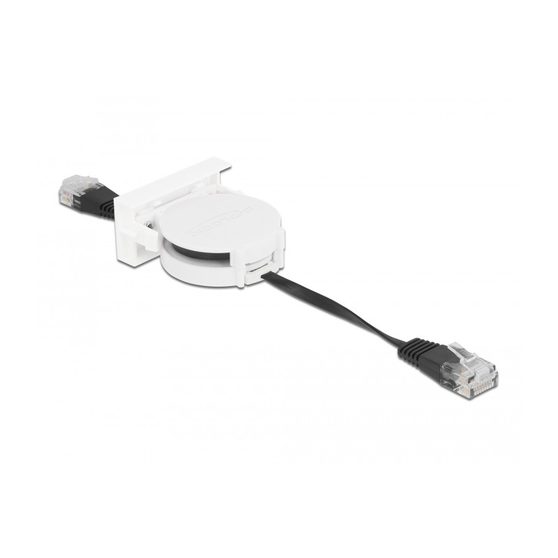 Delock Easy 45 Modul Netzwerk Aufrollkabel RJ45 Cat.5e schwarz