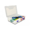 Delock Kabelbinder Sortimentsbox mit Spannwerkzeug 350-teilig farbig
