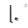 Delock WiFi 7 Antenne RP-SMA Stecker 2,0 - 4,4 dBi 17 cm omnidirektional mit Kippgelenk schwarz