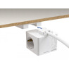 Delock Steckdosenwürfel mit Verlängerungskabel 3-fach mit Kindersicherung und USB PD 3.0 Ladegerät 20 W, 1,5 m Kabel, weiß
