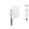 Delock 5G LTE MIMO Antenne 2 x N Buchse 2,7 - 9,0 dBi direktional Wand- und Mastmontage outdoor weiß