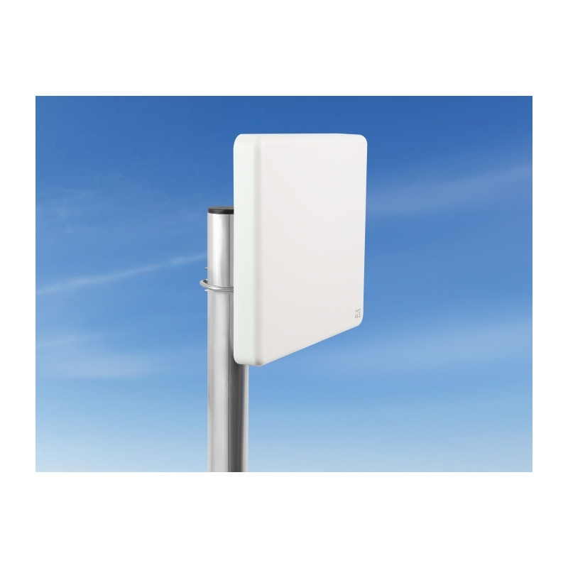 Delock 5G LTE MIMO Antenne 2 x N Buchse 2,7 - 9,0 dBi direktional Wand- und Mastmontage outdoor weiß