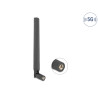 Delock 5G 3,4 - 5,0 GHz Antenne SMA Stecker 4,7 dBi omnidirektional mit Kippgelenk schwarz