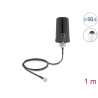 Delock 5G LTE GNSS WiFi 6 Antenne SMA Stecker 1,1 - 4,0 dBi omnidirektional mit Anschlusskabel ULA100 1 m Dachmontage outdoor sc