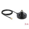 Delock Magnetischer Antennen Standfuß 1 x N Buchse zu 1 x RP-SMA Stecker ULA100 3 m outdoor schwarz