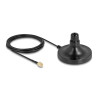 Delock Magnetischer Antennen Standfuß 1 x N Buchse zu 1 x RP-SMA Stecker ULA100 3 m outdoor schwarz