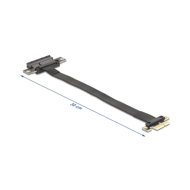 Delock Riser Karte PCI Express 3.0 x1 Stecker zu x4 Slot mit Kabel 30 cm