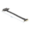 Delock Riser Karte PCI Express 3.0 x1 Stecker zu x4 Slot mit Kabel 30 cm