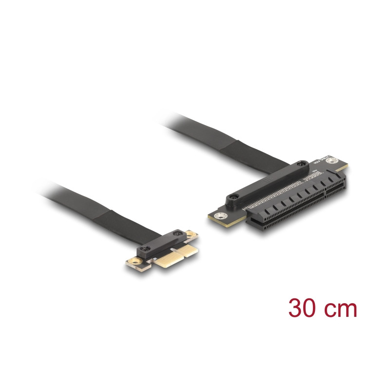 Delock Riser Karte PCI Express 3.0 x1 Stecker zu x8 Slot mit Kabel 30 cm