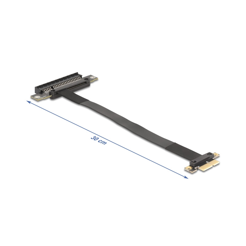 Delock Riser Karte PCI Express 3.0 x1 Stecker zu x8 Slot mit Kabel 30 cm
