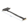 Delock Riser Karte PCI Express 3.0 x1 Stecker zu x8 Slot mit Kabel 30 cm