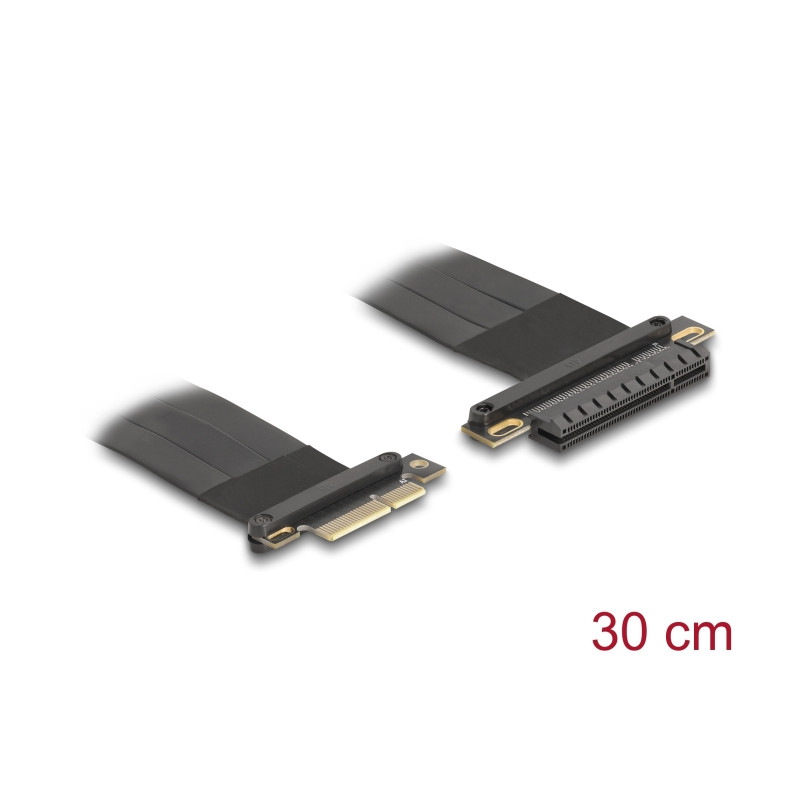 Delock Riser Karte PCI Express 3.0 x4 Stecker zu x8 Slot mit Kabel 30 cm