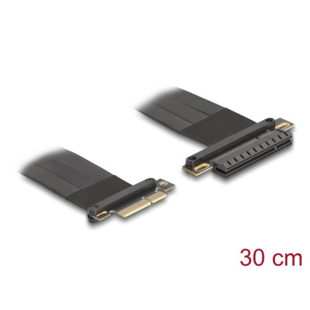 Delock Riser Karte PCI Express 3.0 x4 Stecker zu x8 Slot mit Kabel 30 cm