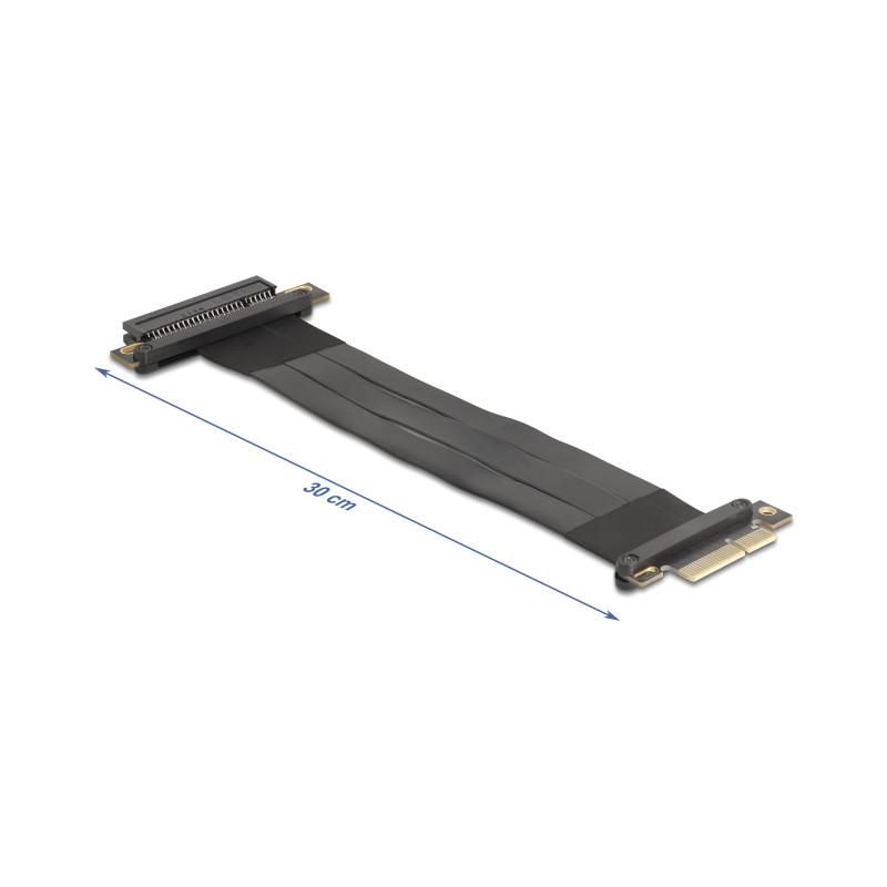 Delock Riser Karte PCI Express 3.0 x4 Stecker zu x8 Slot mit Kabel 30 cm