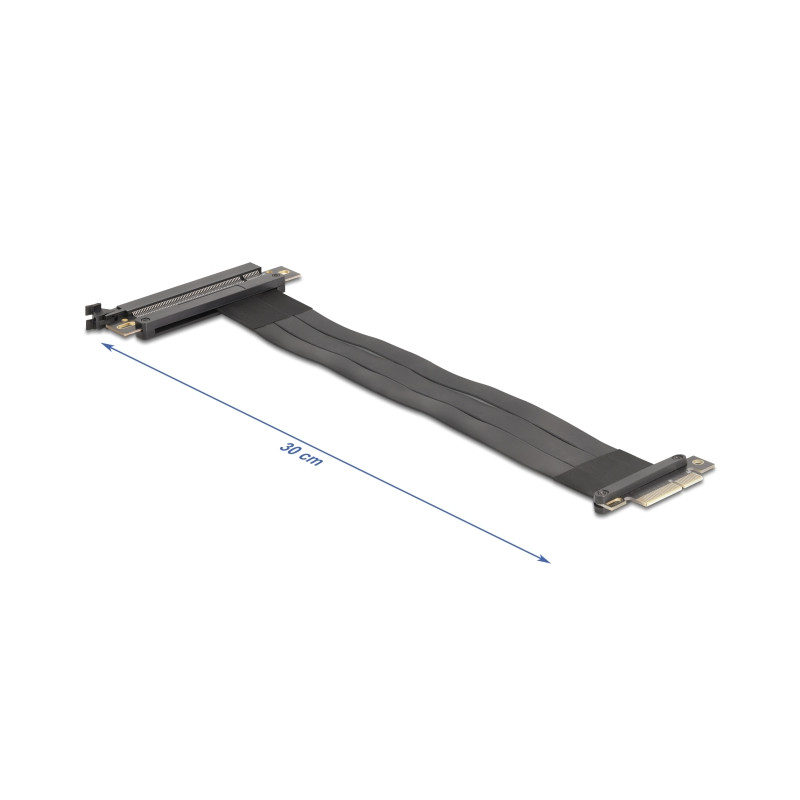 Delock Riser Karte PCI Express 3.0 x4 Stecker zu x16 Slot mit Kabel 30 cm
