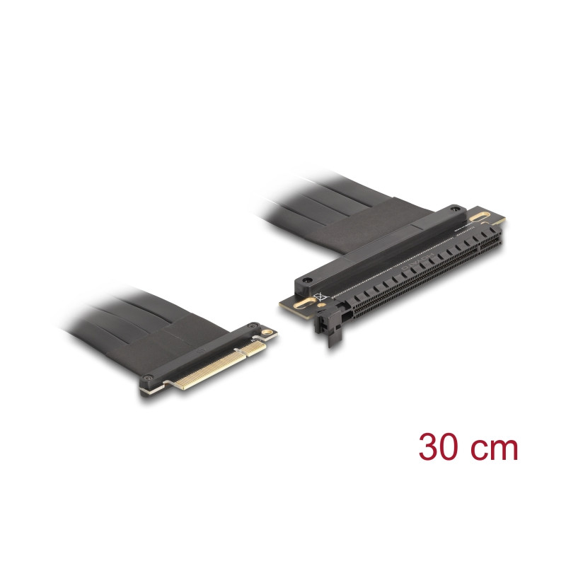 Delock Riser Karte PCI Express 3.0 x8 Stecker zu x16 Slot mit Kabel 30 cm