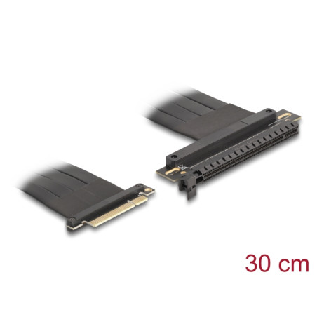 Delock Riser Karte PCI Express 3.0 x8 Stecker zu x16 Slot mit Kabel 30 cm