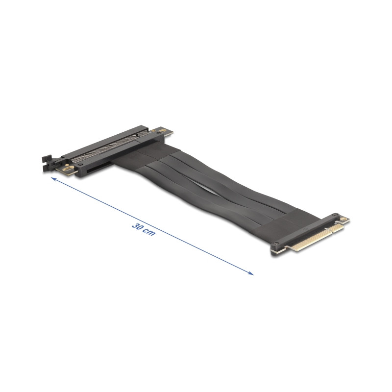 Delock Riser Karte PCI Express 3.0 x8 Stecker zu x16 Slot mit Kabel 30 cm