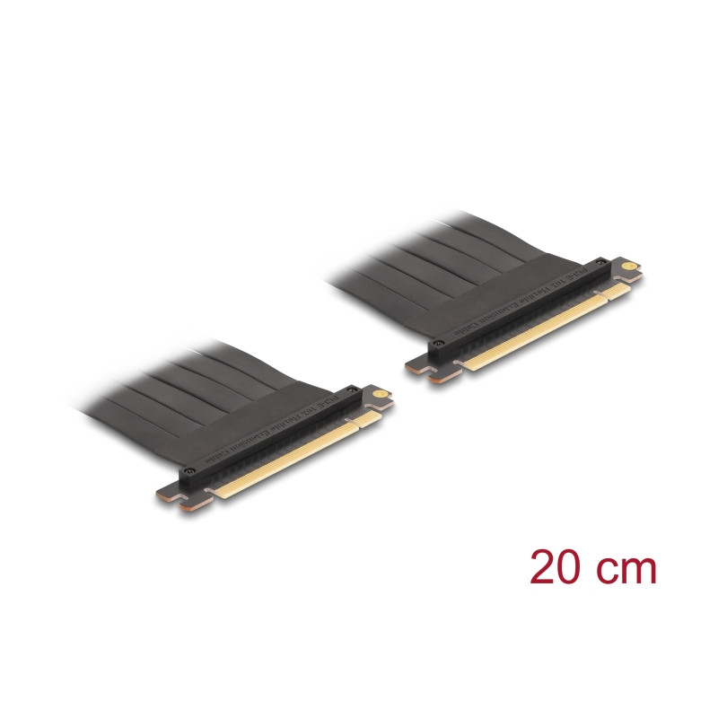 Delock Riser Karte PCI Express 3.0 x16 Stecker zu x16 Stecker mit Kabel 20 cm