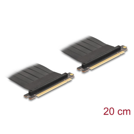 Delock Riser Karte PCI Express 3.0 x16 Stecker zu x16 Stecker mit Kabel 20 cm