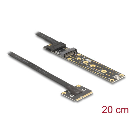 Delock Adapter Mini PCIe Stecker zu M.2 Key M Buchse mit Kabel 20 cm