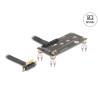 Delock Adapter PCIe 3.0 x1 Stecker 90° gewinkelt zu M.2 Key M Buchse mit Kabel 10 cm