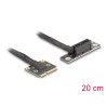 Delock Adapter Mini PCIe Stecker zu PCIe 3.0 x1 Buchse 90° gewinkelt mit Kabel 20 cm
