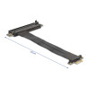 Delock Riser Karte PCI Express 3.0 x1 Stecker zu x16 Slot mit Kabel 30 cm