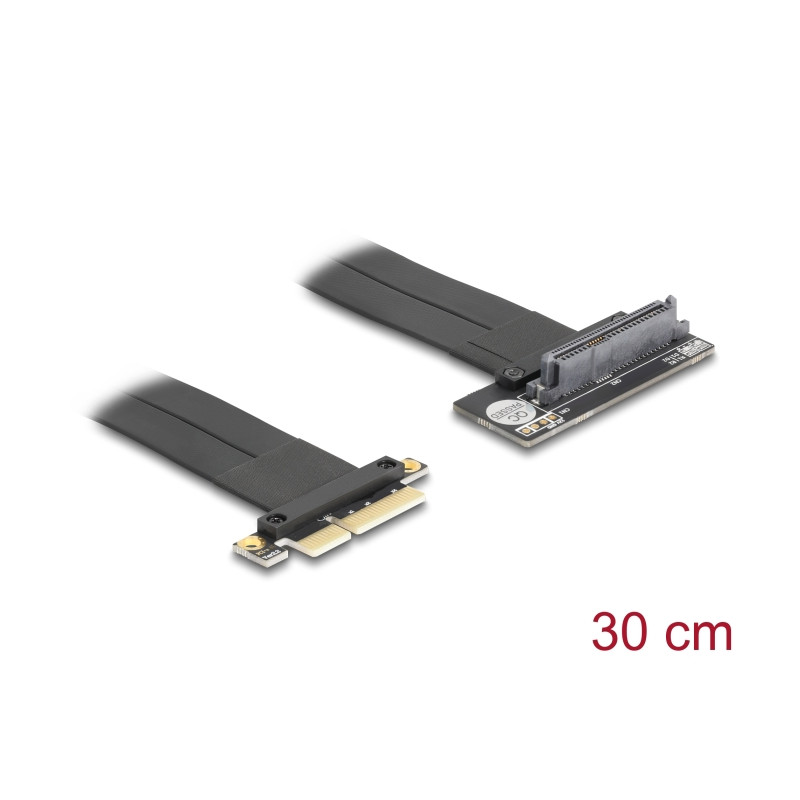 Delock Riser Karte PCI Express 3.0 x4 Stecker zu U.2 SFF-8639 SSD Slot 90° gewinkelt mit Kabel 30 cm