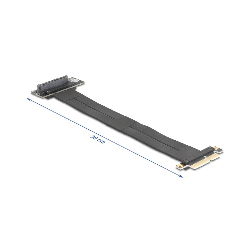Delock Riser Karte PCI Express 3.0 x4 Stecker zu U.2 SFF-8639 SSD Slot 90° gewinkelt mit Kabel 30 cm
