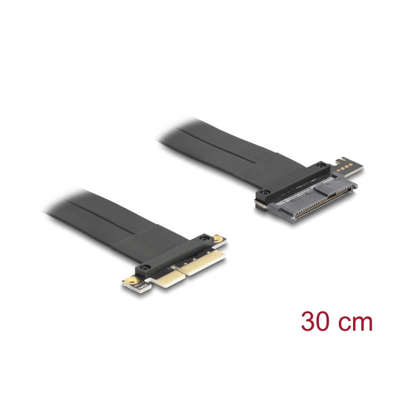 Delock Riser Karte PCI Express 3.0 x4 Stecker zu U.2 SFF-8639 SSD Slot mit Kabel 30 cm