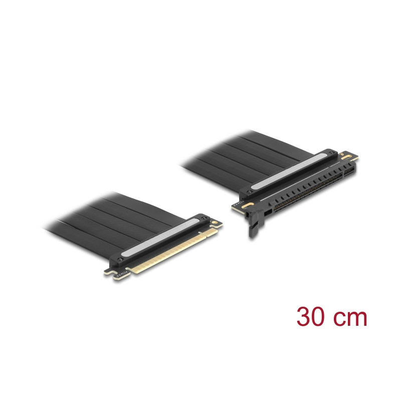 Delock Riser Karte PCI Express 4.0 x16 Stecker zu x16 Slot mit Kabel 30 cm
