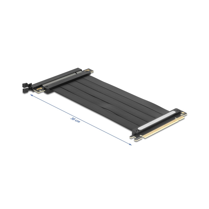 Delock Riser Karte PCI Express 4.0 x16 Stecker zu x16 Slot mit Kabel 30 cm