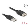 Delock USB 2.0 Verlängerungskabel EASY USB Typ-A Stecker zu EASY USB Typ-A Buchse 0,2 m
