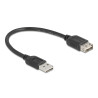 Delock USB 2.0 Verlängerungskabel EASY USB Typ-A Stecker zu EASY USB Typ-A Buchse 0,2 m