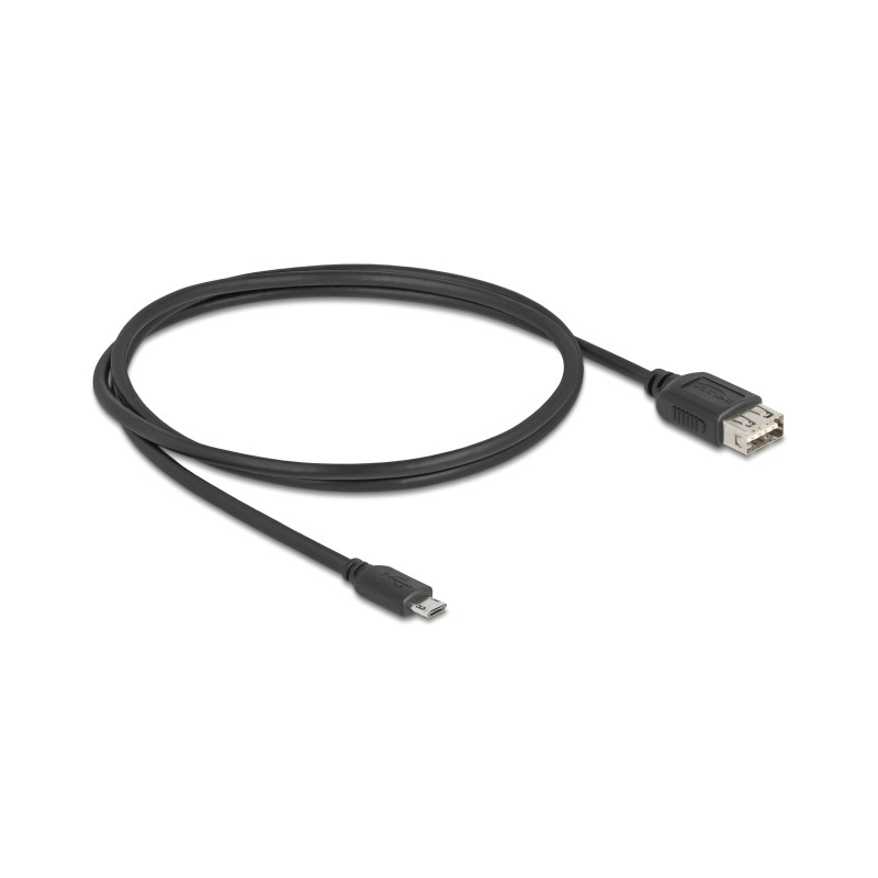 Delock USB 2.0 Kabel EASY USB Typ Micro-B Stecker zu EASY USB Typ-A Buchse 1 m