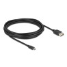 Delock USB 2.0 Kabel EASY USB Typ Micro-B Stecker zu EASY USB Typ-A Buchse 5 m