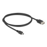 Delock USB 2.0 Kabel USB Typ Mini-B Stecker zu EASY USB Typ-A Buchse 1 m