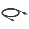 Delock USB 2.0 Kabel USB Typ Mini-B Stecker zu EASY USB Typ-A Buchse 2 m