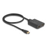Delock HDMI Switch 2 x HDMI in zu 1 x HDMI out 8K 60 Hz mit integriertem Kabel 50 cm